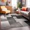 World Rug Gallery Modern Distressed Boxes 7'10'' x10' Gray 956GRAY8X10 - alternate 1